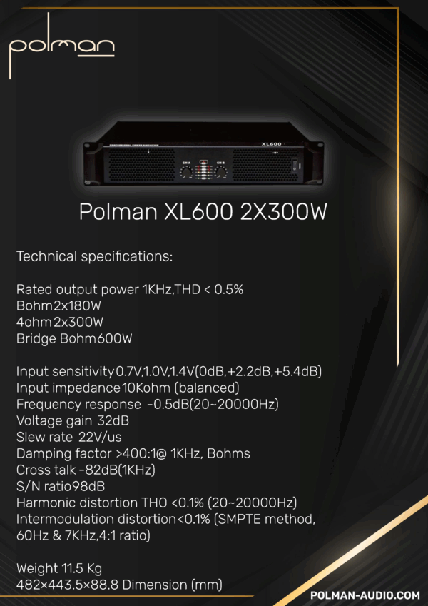 Polman XL600 2×300W - Image 2